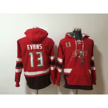 Men's Tampa Bay Buccaneers #13 Mike Evans Red All Stitched Hoodie Sweatshirt Men's Tampa Bay Buccaneers #13 Mike Evans Red All Stitched Hoodie Sweatshirt