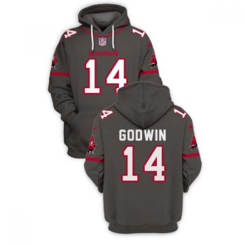 Men's Tampa Bay Buccaneers #14 Chris Godwin 2021 Grey Pullover Hoodie Men's Tampa Bay Buccaneers #14 Chris Godwin 2021 Grey Pullover Hoodie