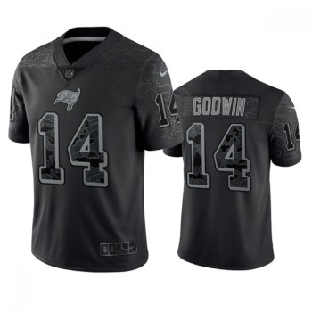 Men's Tampa Bay Buccaneers #14 Chris Godwin Black Reflective Limited Stitched Jersey Men's Tampa Bay Buccaneers #14 Chris Godwin Black Reflective Limited Stitched Jersey