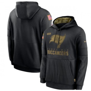Men's Tampa Bay Buccaneers 2020 Black Salute to Service Sideline Performance Pullover Hoodie Men's Tampa Bay Buccaneers 2020 Black Salute to Service Sideline Performance Pullover Hoodie
