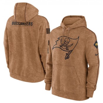 Men's Tampa Bay Buccaneers 2023 Brown Salute to Service Pullover Hoodie Men's Tampa Bay Buccaneers 2023 Brown Salute to Service Pullover Hoodie