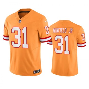 Men's Tampa Bay Buccaneers #31 Antoine Winfield Jr. Orange 2023 F.U.S.E. Throwback Limited Stitched Jersey Men's Tampa Bay Buccaneers #31 Antoine Winfield Jr. Orange 2023 F.U.S.E. Throwback Limited Stitched Jersey