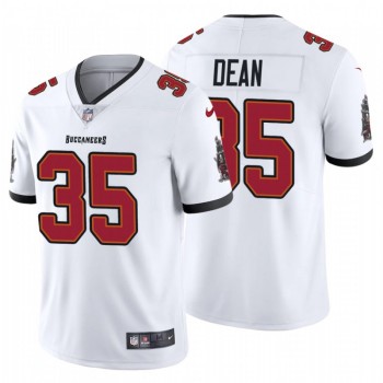 Men's Tampa Bay Buccaneers #35 Jamel Dean New White Vapor Untouchable Limited Stitched Jersey Men's Tampa Bay Buccaneers #35 Jamel Dean New White Vapor Untouchable Limited Stitched Jersey