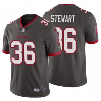 Men's Tampa Bay Buccaneers #36 M.J. Stewart New Grey Vapor Untouchable Limited Stitched Jersey Men's Tampa Bay Buccaneers #36 M.J. Stewart New Grey Vapor Untouchable Limited Stitched Jersey