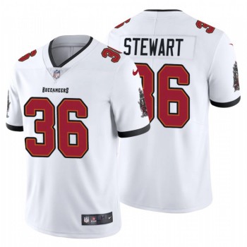 Men's Tampa Bay Buccaneers #36 M.J. Stewart New White Vapor Untouchable Limited Stitched Jersey Men's Tampa Bay Buccaneers #36 M.J. Stewart New White Vapor Untouchable Limited Stitched Jersey