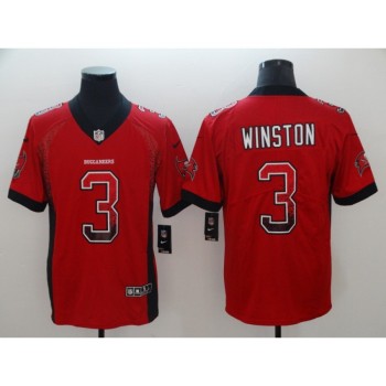 Men's Tampa Bay Buccaneers #3 Jameis Winston Red 2018 Drift Fashion Color Rush Limited Stitched NFL Jersey Men's Tampa Bay Buccaneers #3 Jameis Winston Red 2018 Drift Fashion Color Rush Limited Stitched NFL Jersey