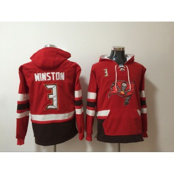 Men's Tampa Bay Buccaneers #3 Jameis Winston Red All Stitched Hoodie Sweatshirt Men's Tampa Bay Buccaneers #3 Jameis Winston Red All Stitched Hoodie Sweatshirt