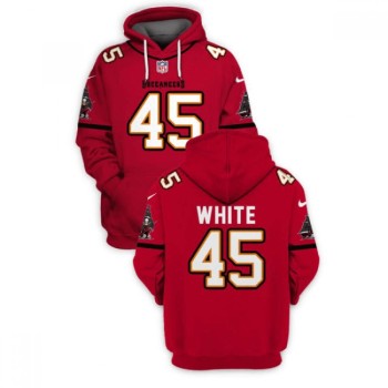 Men's Tampa Bay Buccaneers #45 Devin White 2021 Red Pullover Hoodie Men's Tampa Bay Buccaneers #45 Devin White 2021 Red Pullover Hoodie
