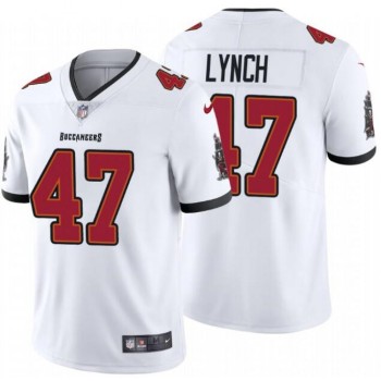 Men's Tampa Bay Buccaneers #47 John Lynch New White Vapor Untouchable Limited Stitched NFL Jersey Men's Tampa Bay Buccaneers #47 John Lynch New White Vapor Untouchable Limited Stitched NFL Jersey