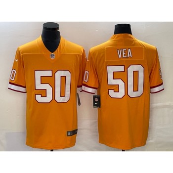 Men's Tampa Bay Buccaneers #50 Vita Vea Orange Vapor Untouchable Limited Stitched Jersey Men's Tampa Bay Buccaneers #50 Vita Vea Orange Vapor Untouchable Limited Stitched Jersey