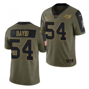 Men's Tampa Bay Buccaneers #54 Lavonte David 2021 Olive Salute To Service Limited Stitched Jersey Men's Tampa Bay Buccaneers #54 Lavonte David 2021 Olive Salute To Service Limited Stitched Jersey