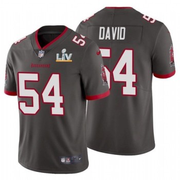 Men's Tampa Bay Buccaneers #54 Lavonte David Grey 2021 Super Bowl LV Limited Stitched Jersey Men's Tampa Bay Buccaneers #54 Lavonte David Grey 2021 Super Bowl LV Limited Stitched Jersey