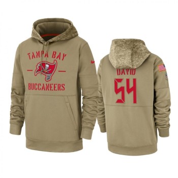 Men's Tampa Bay Buccaneers #54 Lavonte David Tan 2019 Salute to Service Sideline Therma Pullover Hoodie Men's Tampa Bay Buccaneers #54 Lavonte David Tan 2019 Salute to Service Sideline Therma Pullover Hoodie