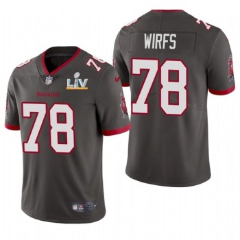 Men's Tampa Bay Buccaneers #78 Tristan Wirfs Grey 2021 Super Bowl LV Limited Stitched Jersey Men's Tampa Bay Buccaneers #78 Tristan Wirfs Grey 2021 Super Bowl LV Limited Stitched Jersey