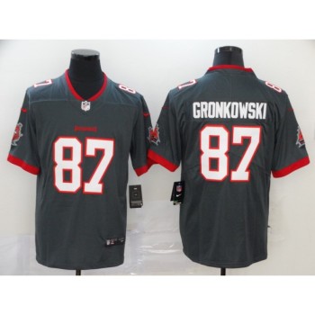 Men's Tampa Bay Buccaneers #87 Rob Gronkowski New Grey Vapor Untouchable Limited Stitched NFL Jersey Men's Tampa Bay Buccaneers #87 Rob Gronkowski New Grey Vapor Untouchable Limited Stitched NFL Jersey