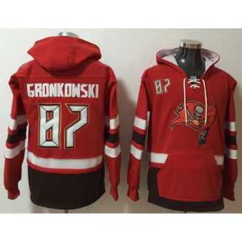 Men's Tampa Bay Buccaneers #87 Rob Gronkowski Red Ageless Must-Have Lace-Up Pullover Hoodie Men's Tampa Bay Buccaneers #87 Rob Gronkowski Red Ageless Must-Have Lace-Up Pullover Hoodie