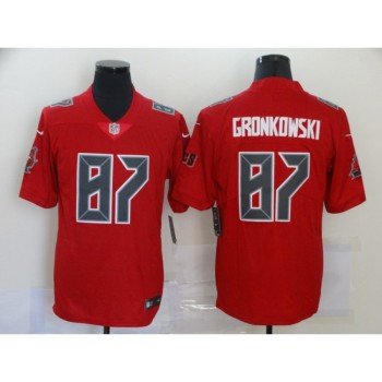Men's Tampa Bay Buccaneers #87 Rob Gronkowski Red Limited Stitched NFL Jersey Men's Tampa Bay Buccaneers #87 Rob Gronkowski Red Limited Stitched NFL Jersey