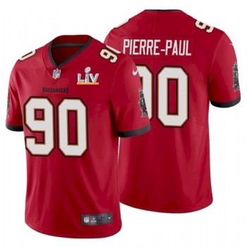 Men's Tampa Bay Buccaneers #90 Jason Pierre-Paul Red 2021 Super Bowl LV Limited Stitched Jersey Men's Tampa Bay Buccaneers #90 Jason Pierre-Paul Red 2021 Super Bowl LV Limited Stitched Jersey