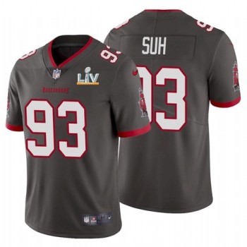 Men's Tampa Bay Buccaneers #93 Ndamukong Suh Grey 2021 Super Bowl LV Limited Stitched Jersey Men's Tampa Bay Buccaneers #93 Ndamukong Suh Grey 2021 Super Bowl LV Limited Stitched Jersey