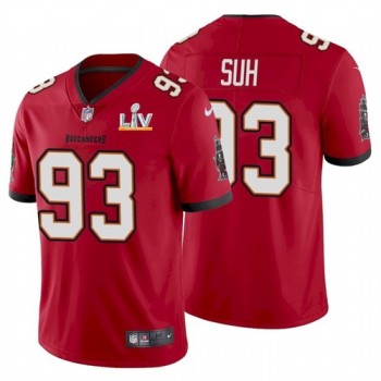 Men's Tampa Bay Buccaneers #93 Ndamukong Suh Red 2021 Super Bowl LV Limited Stitched Jersey Men's Tampa Bay Buccaneers #93 Ndamukong Suh Red 2021 Super Bowl LV Limited Stitched Jersey