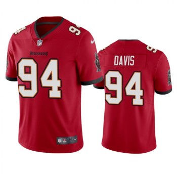 Men's Tampa Bay Buccaneers #94 Khalil Davis New Red Vapor Untouchable Limited Stitched Jersey Men's Tampa Bay Buccaneers #94 Khalil Davis New Red Vapor Untouchable Limited Stitched Jersey