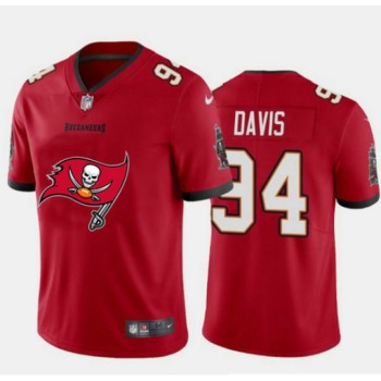 Men's Tampa Bay Buccaneers #94 Khalil Davis Red 2020 Team Big Logo Limited Stitched Jersey Men's Tampa Bay Buccaneers #94 Khalil Davis Red 2020 Team Big Logo Limited Stitched Jersey