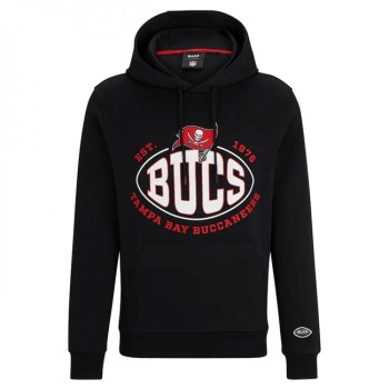 Men's Tampa Bay Buccaneers Black BOSS X Touchback Pullover Hoodie Men's Tampa Bay Buccaneers Black BOSS X Touchback Pullover Hoodie