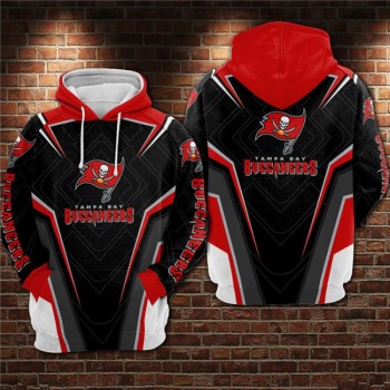 Men's Tampa Bay Buccaneers Black/Red 3D All Over Print Pullover Hoodie Men's Tampa Bay Buccaneers Black/Red 3D All Over Print Pullover Hoodie