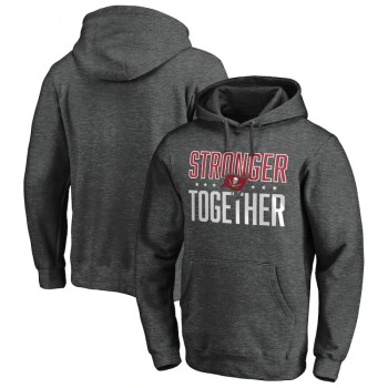 Men's Tampa Bay Buccaneers Heather Charcoal Stronger Together Pullover Hoodie Men's Tampa Bay Buccaneers Heather Charcoal Stronger Together Pullover Hoodie