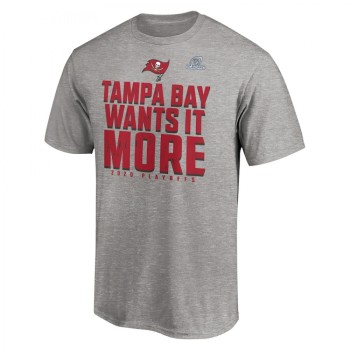 Men's Tampa Bay Buccaneers Heather Gray 2020 NFL Playoffs Bound Shift NFL T-Shirt Men's Tampa Bay Buccaneers Heather Gray 2020 NFL Playoffs Bound Shift NFL T-Shirt