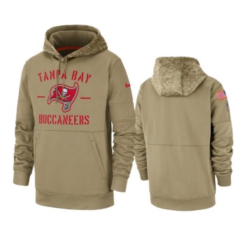 Men's Tampa Bay Buccaneers Tan 2019 Salute to Service Sideline Therma Pullover Hoodie Men's Tampa Bay Buccaneers Tan 2019 Salute to Service Sideline Therma Pullover Hoodie