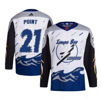 Men's Tampa Bay Lightning #21 Brayden Point White 2022-23 Reverse Retro Stitched Jersey Men's Tampa Bay Lightning #21 Brayden Point White 2022-23 Reverse Retro Stitched Jersey