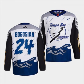 Men's Tampa Bay Lightning #24 Zach Bogosian White 2022-23 Reverse Retro Stitched Jersey Men's Tampa Bay Lightning #24 Zach Bogosian White 2022-23 Reverse Retro Stitched Jersey