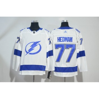 Men's Tampa Bay Lightning #77 Victor Hedman White Stitched NHL Jersey Men's Tampa Bay Lightning #77 Victor Hedman White Stitched NHL Jersey