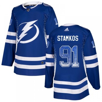 Men's Tampa Bay Lightning #91 Steven Stamkos Blue Drift Fashion Stitched NHL Jersey Men's Tampa Bay Lightning #91 Steven Stamkos Blue Drift Fashion Stitched NHL Jersey