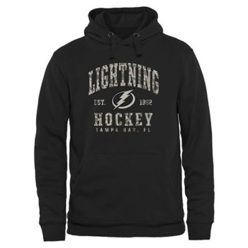 Men's Tampa Bay Lightning Black Camo Stack Pullover Hoodie Men's Tampa Bay Lightning Black Camo Stack Pullover Hoodie