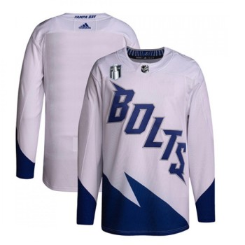 Men's Tampa Bay Lightning Blank 2022 White Stanley Cup Final Patch Stitched Jersey Men's Tampa Bay Lightning Blank 2022 White Stanley Cup Final Patch Stitched Jersey