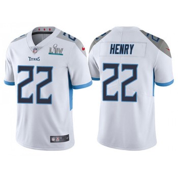 Men's Tennessee Titans #22 Derrick Henry Super Bowl LIV White Vapor Untouchable Stitched NFL Jersey Men's Tennessee Titans #22 Derrick Henry Super Bowl LIV White Vapor Untouchable Stitched NFL Jersey