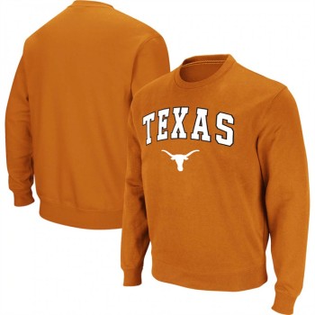 Men's Texas Longhorns Orange Texas Longhorns Arch & Logo Pullover Sweatshirt Men's Texas Longhorns Orange Texas Longhorns Arch & Logo Pullover Sweatshirt