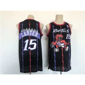 Men's Toronto Raptors #15 Vince Carter Black Basketball Jersey