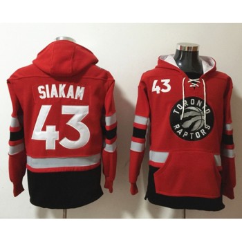 Men's Toronto Raptors #43 Pascal Siakam Red Lace-Up Pullover Hoodie Men's Toronto Raptors #43 Pascal Siakam Red Lace-Up Pullover Hoodie