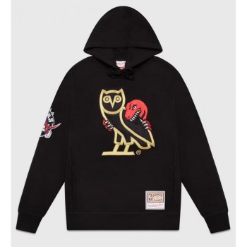 Men's Toronto Raptors OVO Jurassic Park OG Owl Black Hoodie Men's Toronto Raptors OVO Jurassic Park OG Owl Black Hoodie