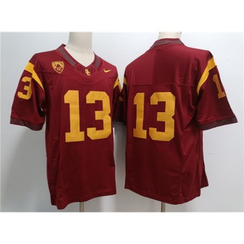 Men's USC Trojans #13 Caleb Williams 2023 F.U.S.E. Red Stitched Jersey Men's USC Trojans #13 Caleb Williams 2023 F.U.S.E. Red Stitched Jersey