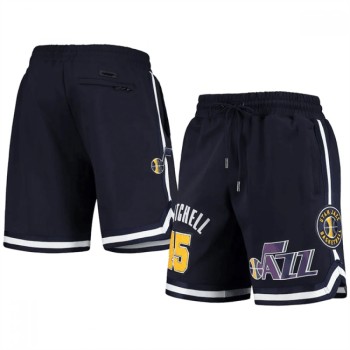 Men's Utah Jazz #45 Donovan Mitchell Black Shorts Men's Utah Jazz #45 Donovan Mitchell Black Shorts
