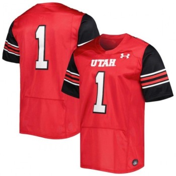 Men's Utah Utes #1 Red Limited Stitched Football Jersey Men's Utah Utes #1 Red Limited Stitched Football Jersey