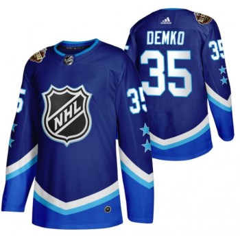Men's Vancouver Canucks #35 Thatcher Demko 2022 All-Star Blue Stitched Jersey Men's Vancouver Canucks #35 Thatcher Demko 2022 All-Star Blue Stitched Jersey