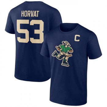 Men's Vancouver Canucks #53 Bo Horvat Navy T-Shirt Men's Vancouver Canucks #53 Bo Horvat Navy T-Shirt