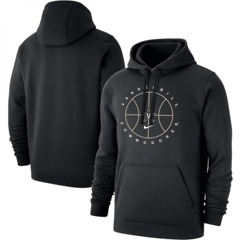 Men's Vanderbilt Commodores Black Basketball Icon Club Fleece Pullover Hoodie Men's Vanderbilt Commodores Black Basketball Icon Club Fleece Pullover Hoodie
