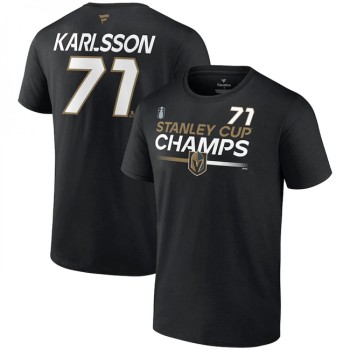 Men's Vegas Golden Knights #71 William Karlsson Black 2023 Stanley Cup Champions Pro Name & Number T-Shirt Men's Vegas Golden Knights #71 William Karlsson Black 2023 Stanley Cup Champions Pro Name & Number T-Shirt