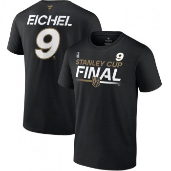 Men's Vegas Golden Knights #9 Jack Eichel Black 2023 Stanley Cup Final Authentic Pro Name & Number T-Shirt Men's Vegas Golden Knights #9 Jack Eichel Black 2023 Stanley Cup Final Authentic Pro Name & Number T-Shirt